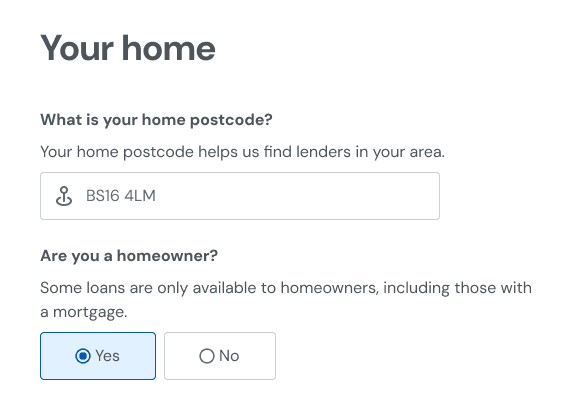 Eligibility Question with Help Text component preview